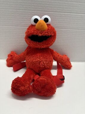Elmo 15" Backpack with Adjustable Straps Stuffed Animal Plush Sesame Street